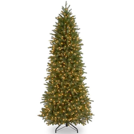 6.5 Ft. Pre-Lit Feel Real® Jersey Fraser Fir Pencil Slim Artificial Christmas Tree, Clear Lights 3 6.5 Ft. Pre-Lit Feel Real® Jersey Fraser Fir Pencil Slim Artificial Christmas Tree, Clear Lights