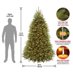 7.5 Ft. Pre-Lit Dunhill® Fir Full Artificial Christmas Tree, Dual Color® LED Lights -Christmas Designers Store D040103S 18