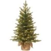 3ft. Pre-Lit Feel Real® Nordic Spruce Artificial Christmas Tree In Burlap Base, Clear Lights 1 3ft. Pre-Lit Feel Real® Nordic Spruce Artificial Christmas Tree In Burlap Base, Clear Lights -Christmas Designers Store D206340S 1