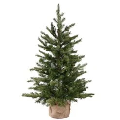 3ft. Pre-Lit Feel Real® Nordic Spruce Artificial Christmas Tree In Burlap Base, Clear Lights -Christmas Designers Store D206340S 16