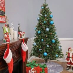 6.5ft. Pre-Lit Aspen Spruce Artificial Christmas Tree, Multicolor Lights -Christmas Designers Store D228337S 14