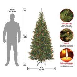 6.5ft. Pre-Lit Aspen Spruce Artificial Christmas Tree, Multicolor Lights -Christmas Designers Store D228337S 15