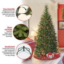6.5ft. Pre-Lit Aspen Spruce Artificial Christmas Tree, Multicolor Lights -Christmas Designers Store D228337S 16