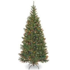 6ft. Pre-Lit Aspen Spruce Artificial Christmas Tree, Multicolor Lights