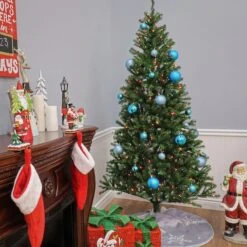 6ft. Pre-Lit Aspen Spruce Artificial Christmas Tree, Multicolor Lights -Christmas Designers Store D228338S 14