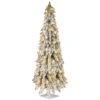 5ft. Pre-Lit Snowy Downswept Artificial Christmas Forestree, Clear Lights -Christmas Designers Store D228356S 1