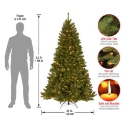 6.5ft. Pre-Lit North Valley® Spruce Artificial Christmas Tree, Clear Lights 14 6.5ft. Pre-Lit North Valley® Spruce Artificial Christmas Tree, Clear Lights -Christmas Designers Store D228397S 16
