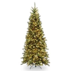 6.5ft. Pre-Lit Tiffany Fir Slim Tree, Clear Lights 10 6.5ft. Pre-Lit Tiffany Fir Slim Tree, Clear Lights -Christmas Designers Store D228562S 1 1