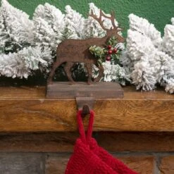 Glitzhome® 6.5" Reindeer Stocking Holder -Christmas Designers Store D231666S 2