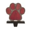Glitzhome® 6.3" Red & Brown Paw Stocking Holder -Christmas Designers Store D231673S 1
