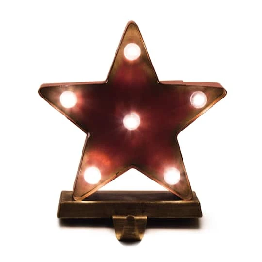Glitzhome® 7.5" Marquee LED Star Stocking Holder 4 Glitzhome® 7.5" Marquee LED Star Stocking Holder - Image 2