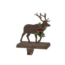Glitzhome® 6.5" Reindeer Stocking Holder Set 10 Glitzhome® 6.5" Reindeer Stocking Holder Set -Christmas Designers Store D231695S 3