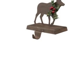 Glitzhome® 6.5" Reindeer Stocking Holder Set 11 Glitzhome® 6.5" Reindeer Stocking Holder Set -Christmas Designers Store D231695S 4