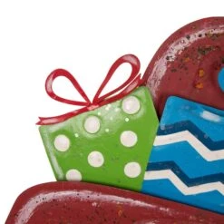 Glitzhome® 32" Christmas Rusty Metal Truck Yard Stake 15 Glitzhome® 32" Christmas Rusty Metal Truck Yard Stake -Christmas Designers Store D231754S 4