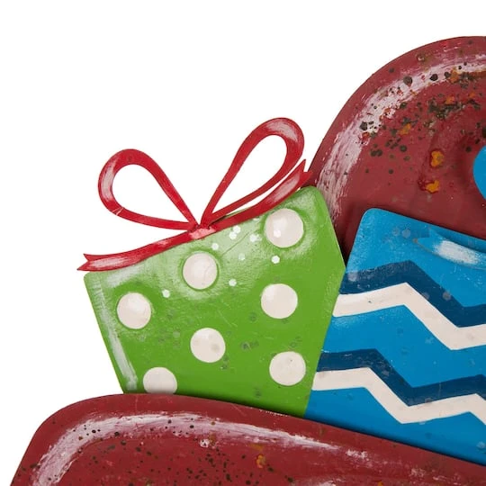 Glitzhome® 32" Christmas Rusty Metal Truck Yard Stake 7 Glitzhome® 32" Christmas Rusty Metal Truck Yard Stake - Image 5