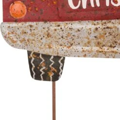 Glitzhome® 32" Christmas Rusty Metal Truck Yard Stake 19 Glitzhome® 32" Christmas Rusty Metal Truck Yard Stake -Christmas Designers Store D231754S 8