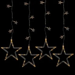 Northlight 100ct. Clear LED Star Silhouette Window Curtain Lights -Christmas Designers Store D237027S 2