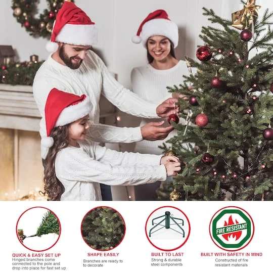 4.5ft. Pre-Lit Aspen Fir Artificial Christmas Tree, Clear Lights 7 4.5ft. Pre-Lit Aspen Fir Artificial Christmas Tree, Clear Lights - Image 5