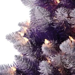 6.5ft. Pre-Lit Fashion Purple Artificial Christmas Tree, Clear Lights -Christmas Designers Store D248372S 22