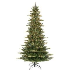6.5ft. Pre-Lit Slim Aspen Fir Artificial Christmas Tree, Clear Lights