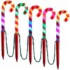 Christmas Enlightened ColorMotion™ Deluxe Candy Cane Pathway Stakes -Christmas Designers Store D249837S 1