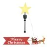 Animated Santa's Sleigh With Banner Tree Topper -Christmas Designers Store D250292S 1