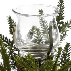 14" Poinsettia Candelabrum Artificial Arrangement -Christmas Designers Store D251224S 12