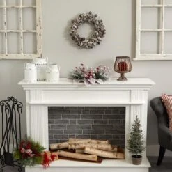 17" Snowy Magnolia Berry Artificial Arrangement Candelabrum -Christmas Designers Store D251228S 12