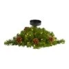 16” Christmas Pine Candelabrum & Pinecones With Lights 2 16” Christmas Pine Candelabrum & Pinecones With Lights -Christmas Designers Store D251240S 1