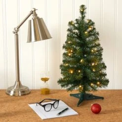 2ft. Pre-Lit Artificial Christmas Tree, Clear LED Lights -Christmas Designers Store D251264S 6