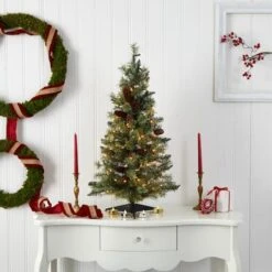 3ft. Pre-Lit Artificial Christmas Tree With Pinecones, Clear Lights 12 3ft. Pre-Lit Artificial Christmas Tree With Pinecones, Clear Lights -Christmas Designers Store D251269S 13