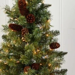 3ft. Pre-Lit Artificial Christmas Tree With Pinecones, Clear Lights 14 3ft. Pre-Lit Artificial Christmas Tree With Pinecones, Clear Lights -Christmas Designers Store D251269S 15