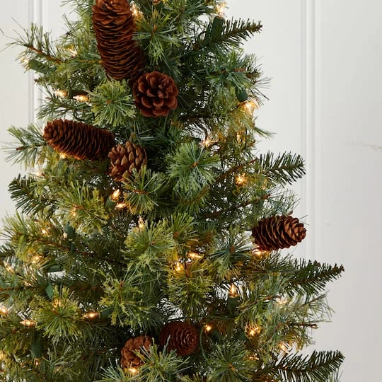 3ft. Pre-Lit Artificial Christmas Tree With Pinecones, Clear Lights 8 3ft. Pre-Lit Artificial Christmas Tree With Pinecones, Clear Lights - Image 6