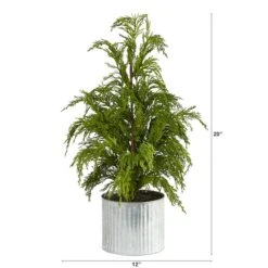 20" Unlit Cedar Pine Artificial Potted Christmas Tree -Christmas Designers Store D251282S 2