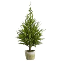 3.5ft. Unlit Cedar Pine Natural Look Artificial Christmas Tree -Christmas Designers Store D251284S 1 1