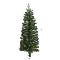 3ft. Pre-Lit Flat Back Wall Hanging Artificial Christmas Tree, Clear LED Lights -Christmas Designers Store D251297S 2