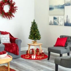 3ft. Pre-Lit Fraser Fir Natural Look Artificial Christmas Tree With Clear LED Light -Christmas Designers Store D251302S 5