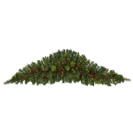 6ft. Pre-Lit Berry & Pinecone Artificial Christmas Swag 4 6ft. Pre-Lit Berry & Pinecone Artificial Christmas Swag - Image 2