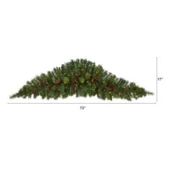 6ft. Pre-Lit Berry & Pinecone Artificial Christmas Swag 10 6ft. Pre-Lit Berry & Pinecone Artificial Christmas Swag -Christmas Designers Store D251355S 2