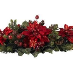 3ft. Red Poinsettia & Berry Centerpiece -Christmas Designers Store D252167S 13