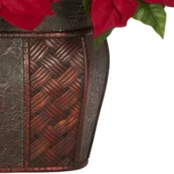 18" Potted Poinsettia With Decorative Vase 11 18" Potted Poinsettia With Decorative Vase -Christmas Designers Store D252169S 13