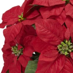 13" Potted Poinsettia With Ceramic Vase 10 13" Potted Poinsettia With Ceramic Vase -Christmas Designers Store D252178S 12