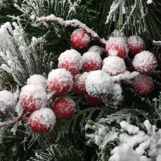 18" Snowy Bedford Urn Filler With Battery Operated LED Lights 8 18" Snowy Bedford Urn Filler With Battery Operated LED Lights - Image 6