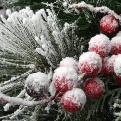 22" Snowy Bedford Urn Filler With Battery Operated LED Lights -Christmas Designers Store D252348S 15