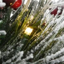 22" Snowy Bedford Urn Filler With Battery Operated LED Lights -Christmas Designers Store D252348S 4