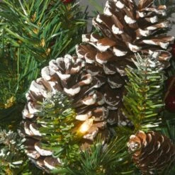 33" Pre-Lit Frosted Berry Urn Filler -Christmas Designers Store D252570S 15