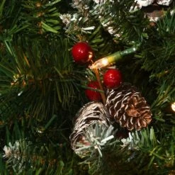 33" Pre-Lit Frosted Berry Urn Filler -Christmas Designers Store D252570S 3