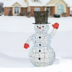 5ft. LED Crystal Bead Snowman -Christmas Designers Store D252589S 3