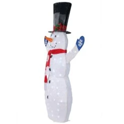 6ft. Snowman Decoration With White LED Lights -Christmas Designers Store D252595S 4