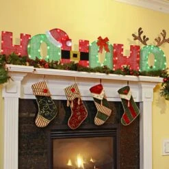 7.5ft. LED Red & Green Ho Ho Ho Decoration -Christmas Designers Store D252599S 2